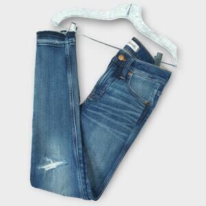 NEW TAGS - Womens Madewell 9" High Rise Skinny Distressed Blue Jeans Size W23